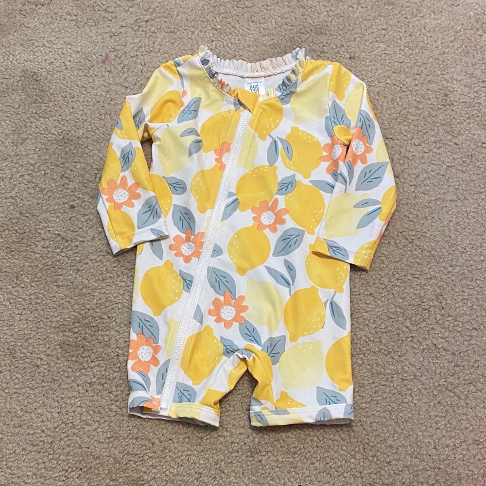 Lemon one piece zip up rashgaurd